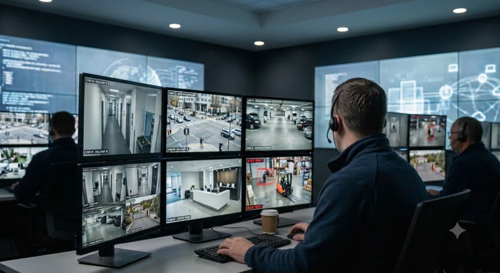 CCTV monitoring and remote surveillance system