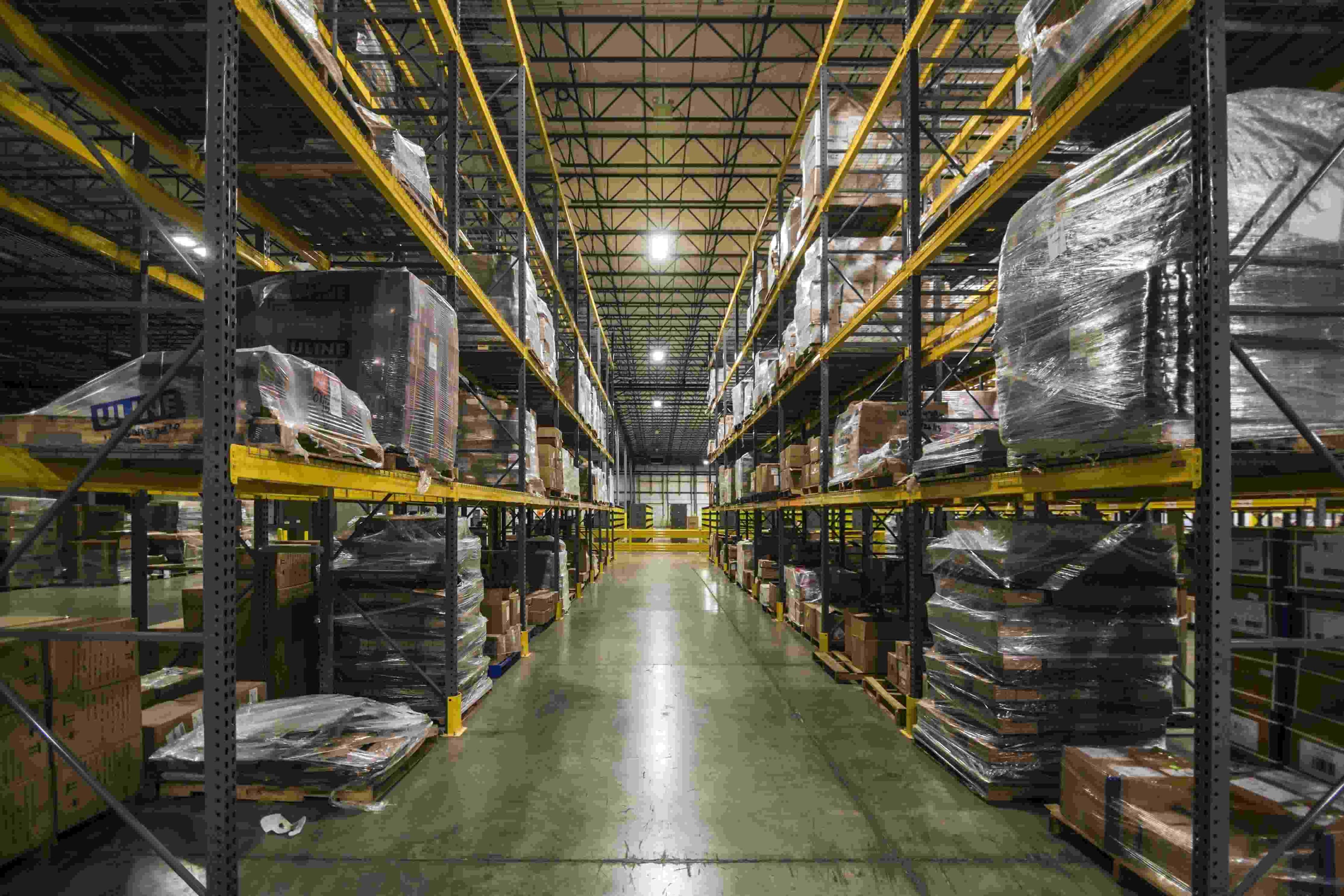 Security monitoring goods in a warehouse